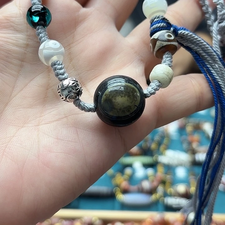 玛瑙/玉髓颈饰合金