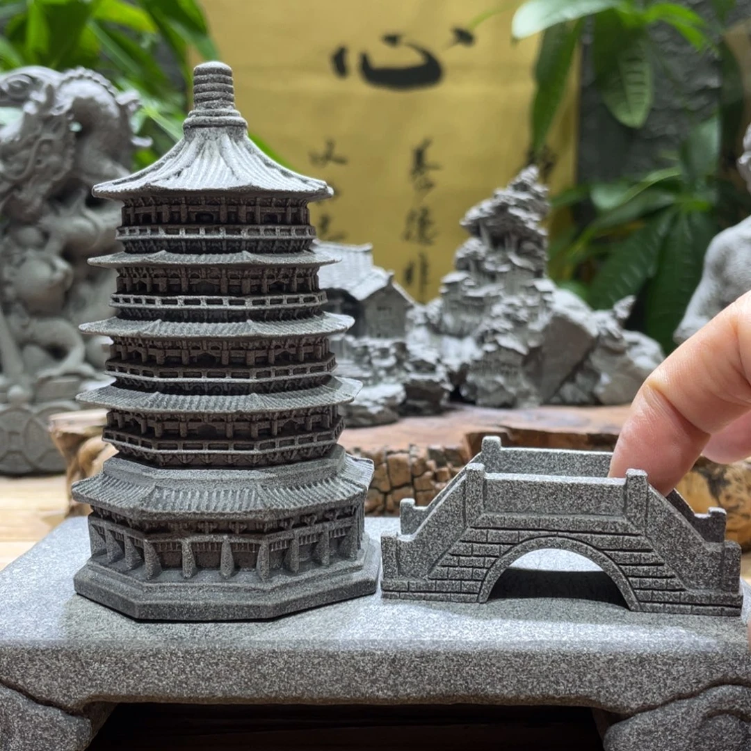 石材文昌塔一个桥一个