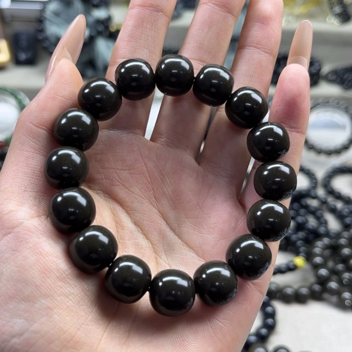 和田玉未镶嵌手链特级细14草花糖