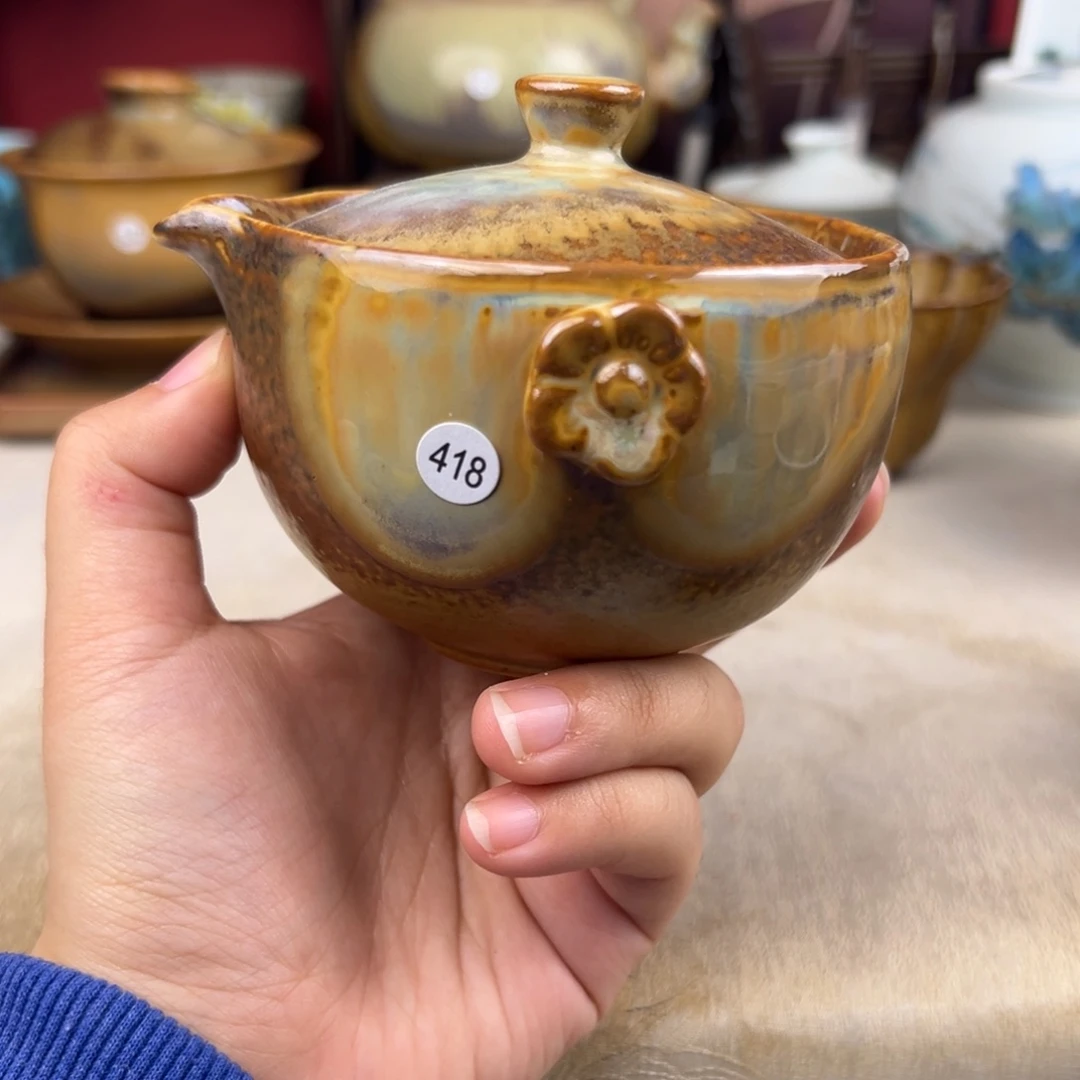 杯纯手工柴烧主人杯微瑕