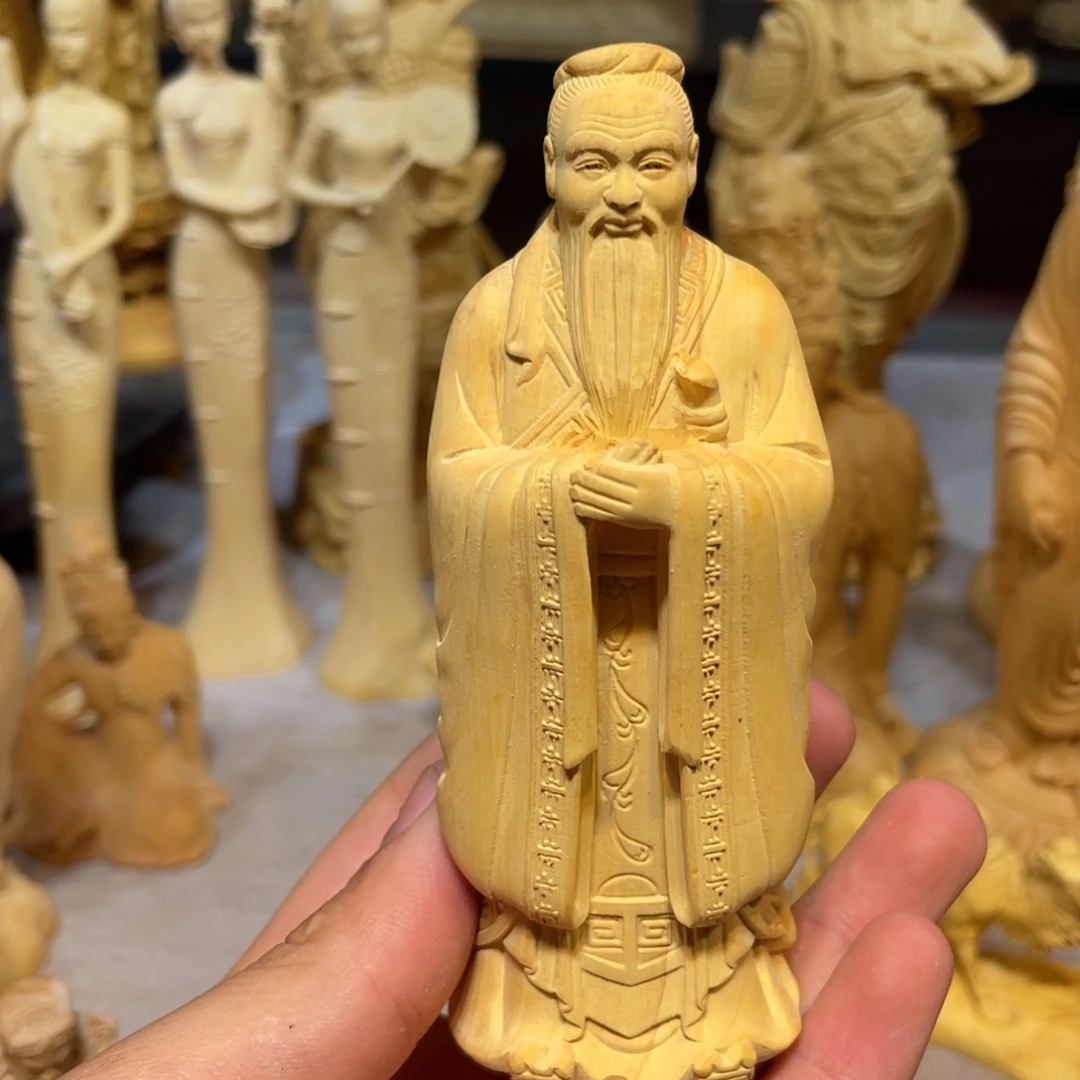 黄杨木小瑕疵孔子
