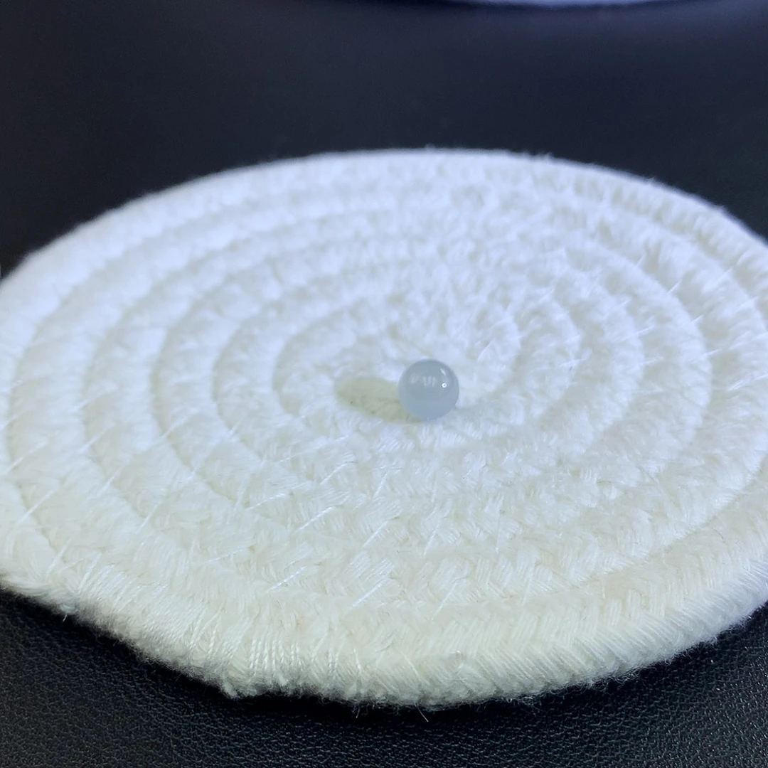 翡翠散珠天然缅甸翡翠白冰卡7.4