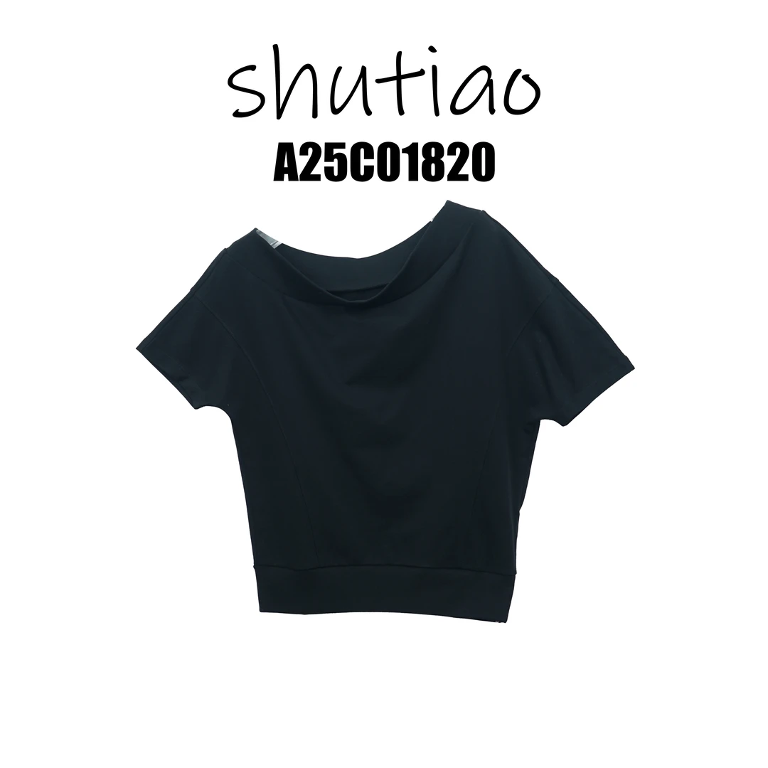 【SHUTIAO】2025春夏：新款小众设计款T恤A25C01820