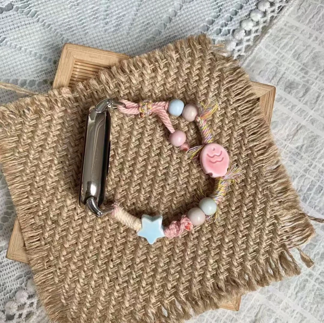 新中式编绳设计智能手环手表适用表带小米10华为苹果手表手环表带