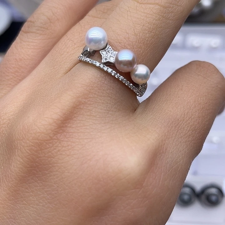 淡水珍珠颈饰银S925镶嵌