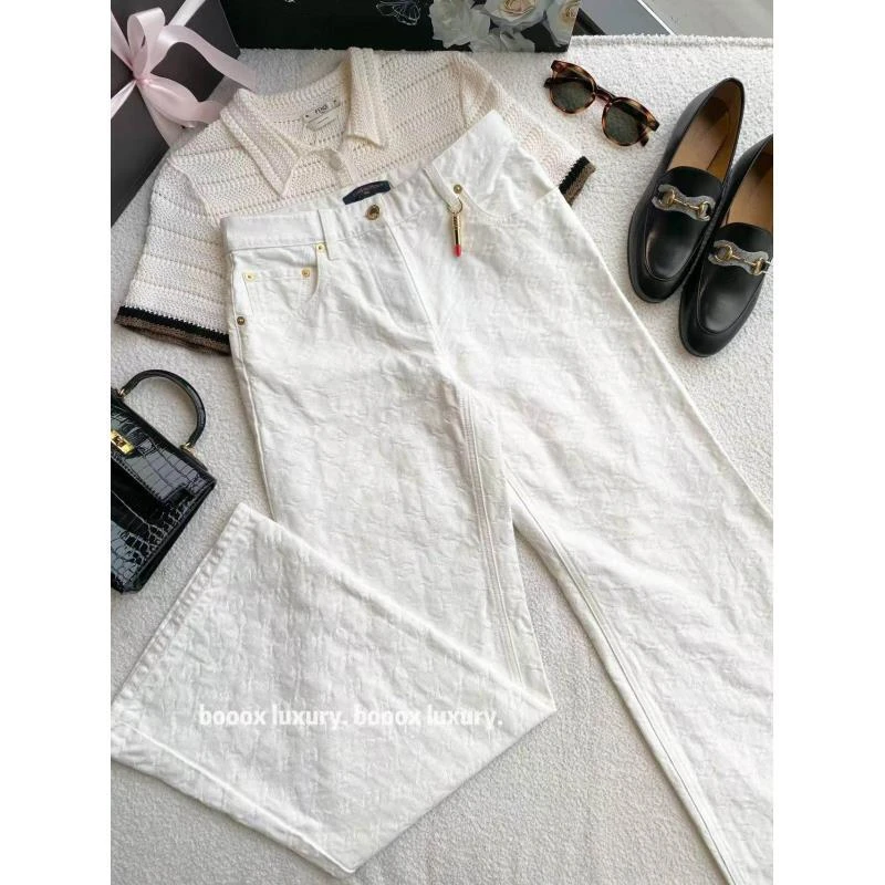 95新 LouisVuitton/路易威登  qq1060 棉 25ss老花满印牛仔长裤 3