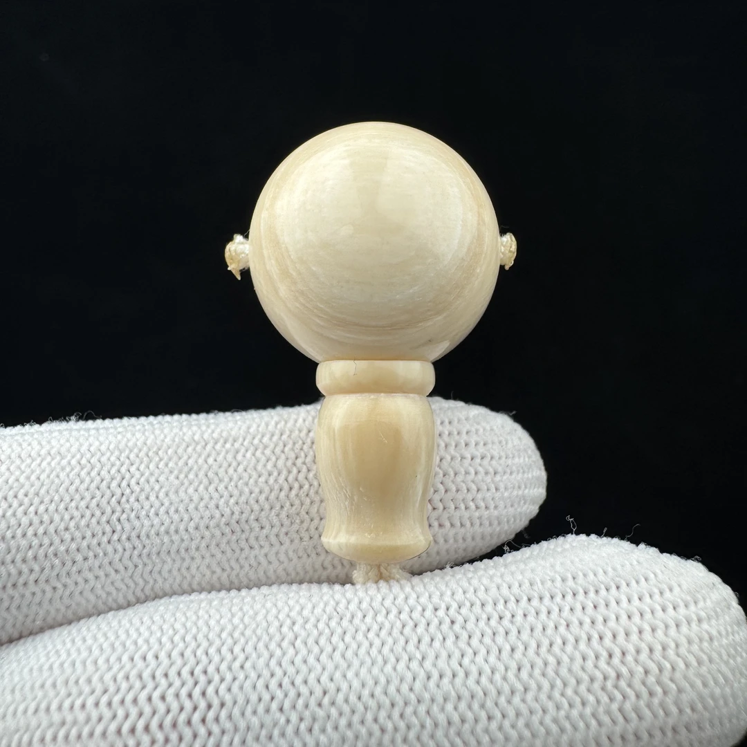 K17-38天然猛犸牙圆珠三通22*37mm支持鉴定假一罚十