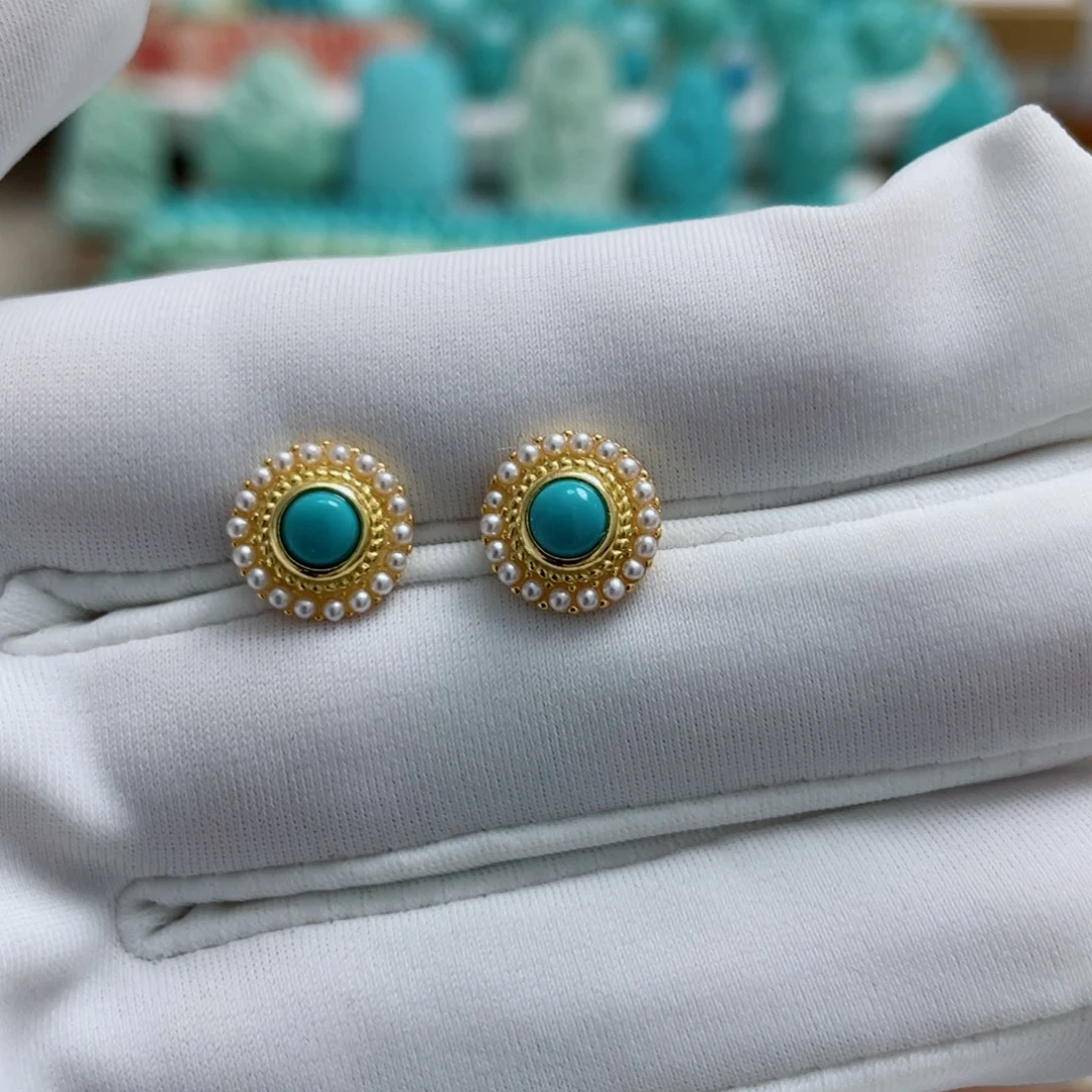 绿松石银S925镶嵌珠宝奇石