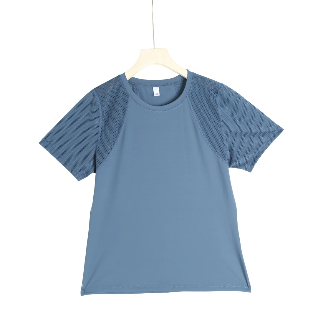 T0027短袖新款透气瑜伽服短袖跑步速干运动服