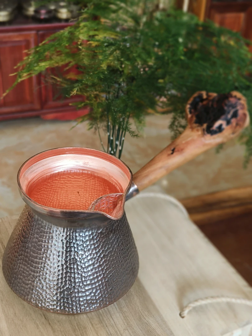 精品树溜把手600cc煮茶罐