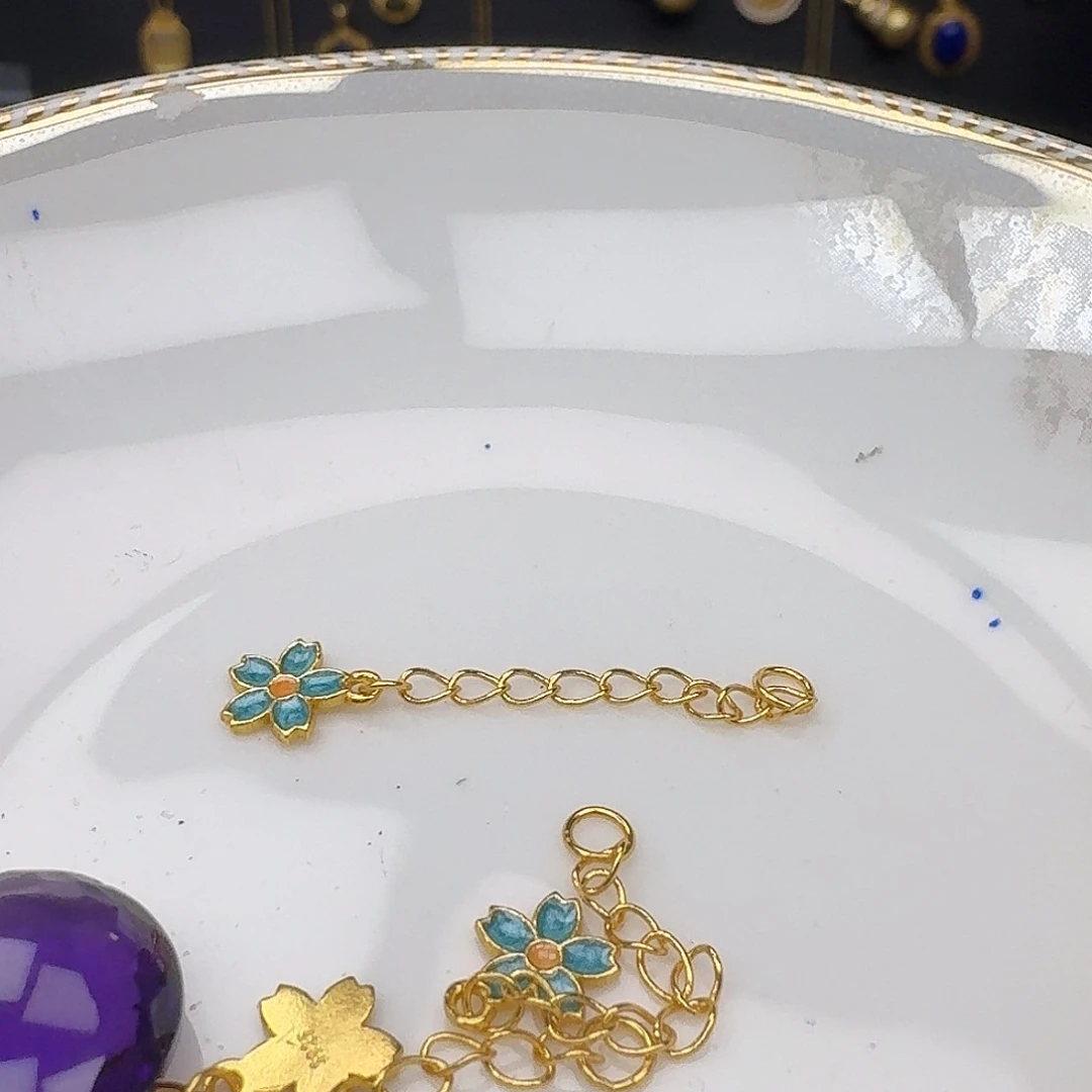 紫晶银S925镶嵌颈饰紫水晶925镶嵌113