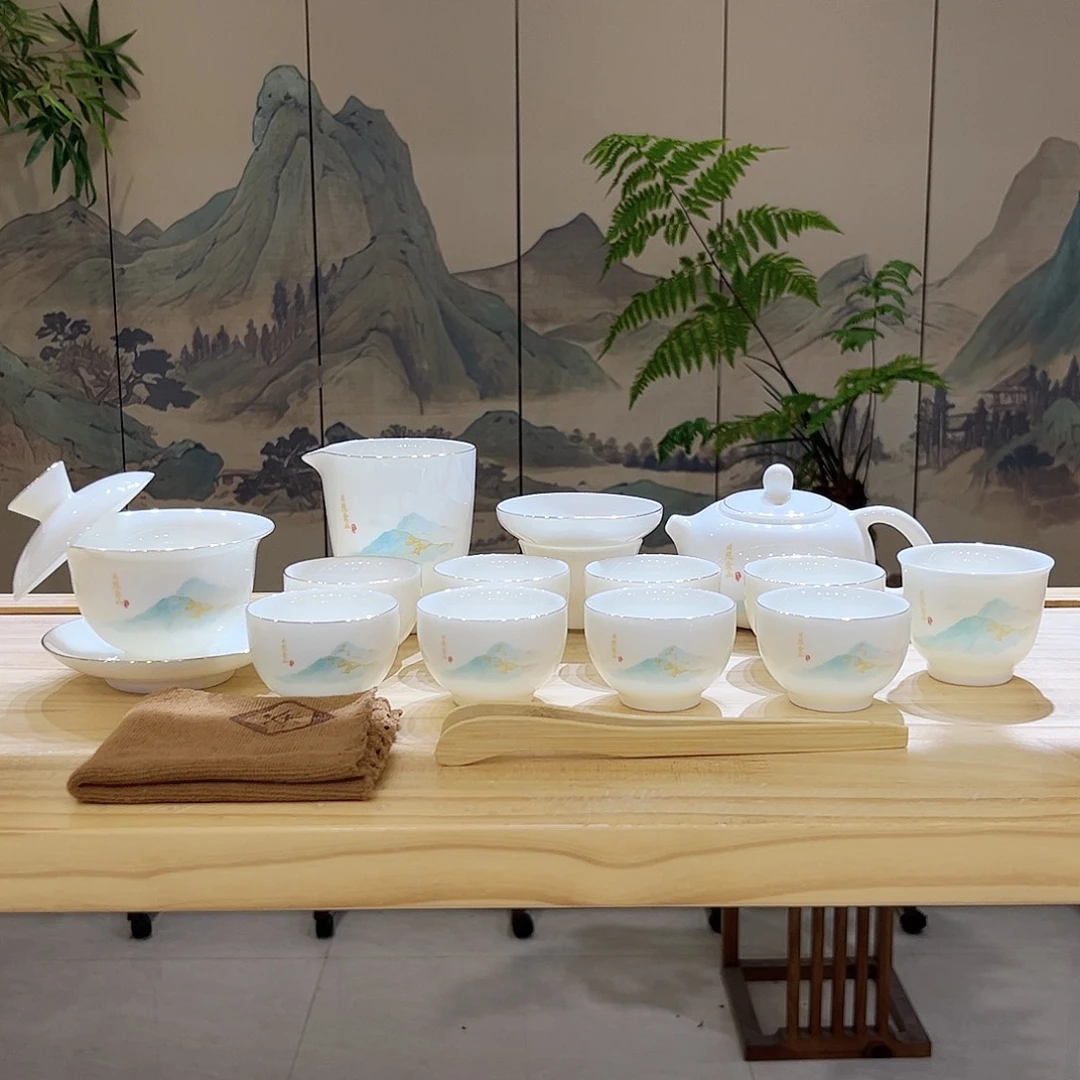 【都彩】日照金山羊脂玉瓷16头