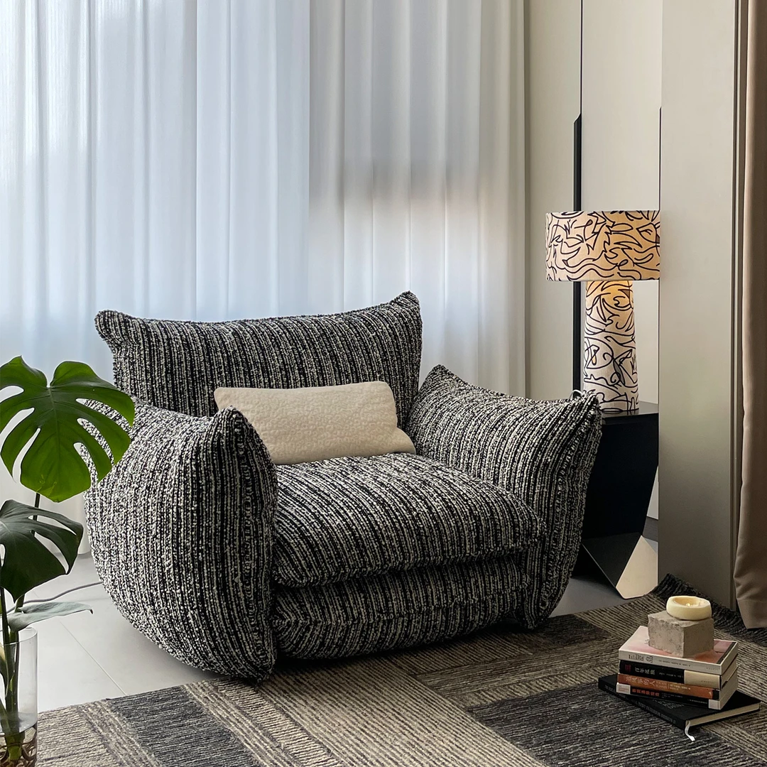 法思丹复古单人沙发椅客厅单椅沙发法式中古风卧室书房靠背休闲椅