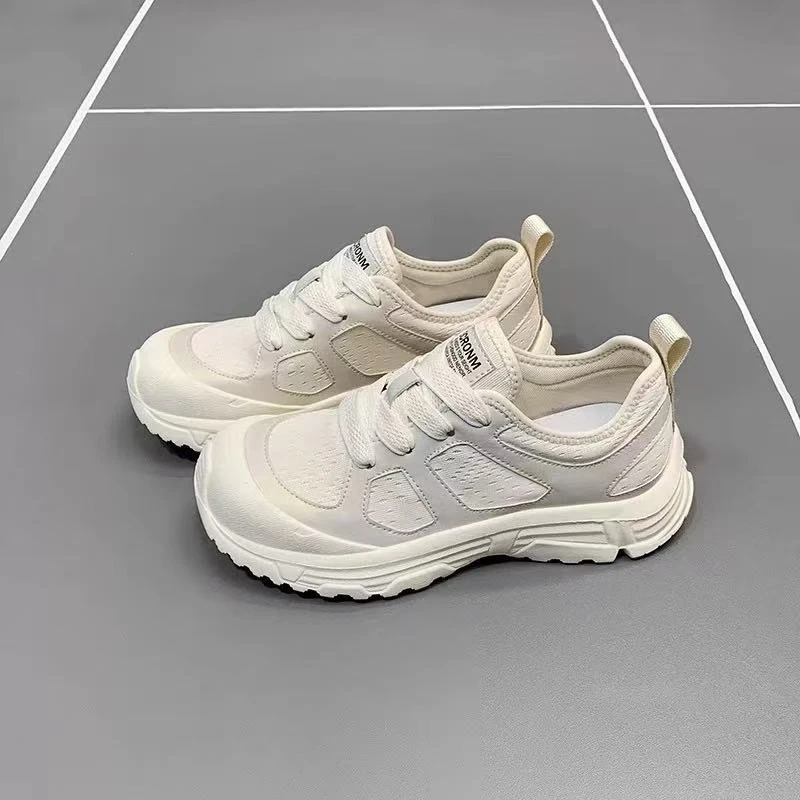 6792网面休闲鞋女2025夏季新款圆头厚底轻便透气时尚百搭运动单鞋