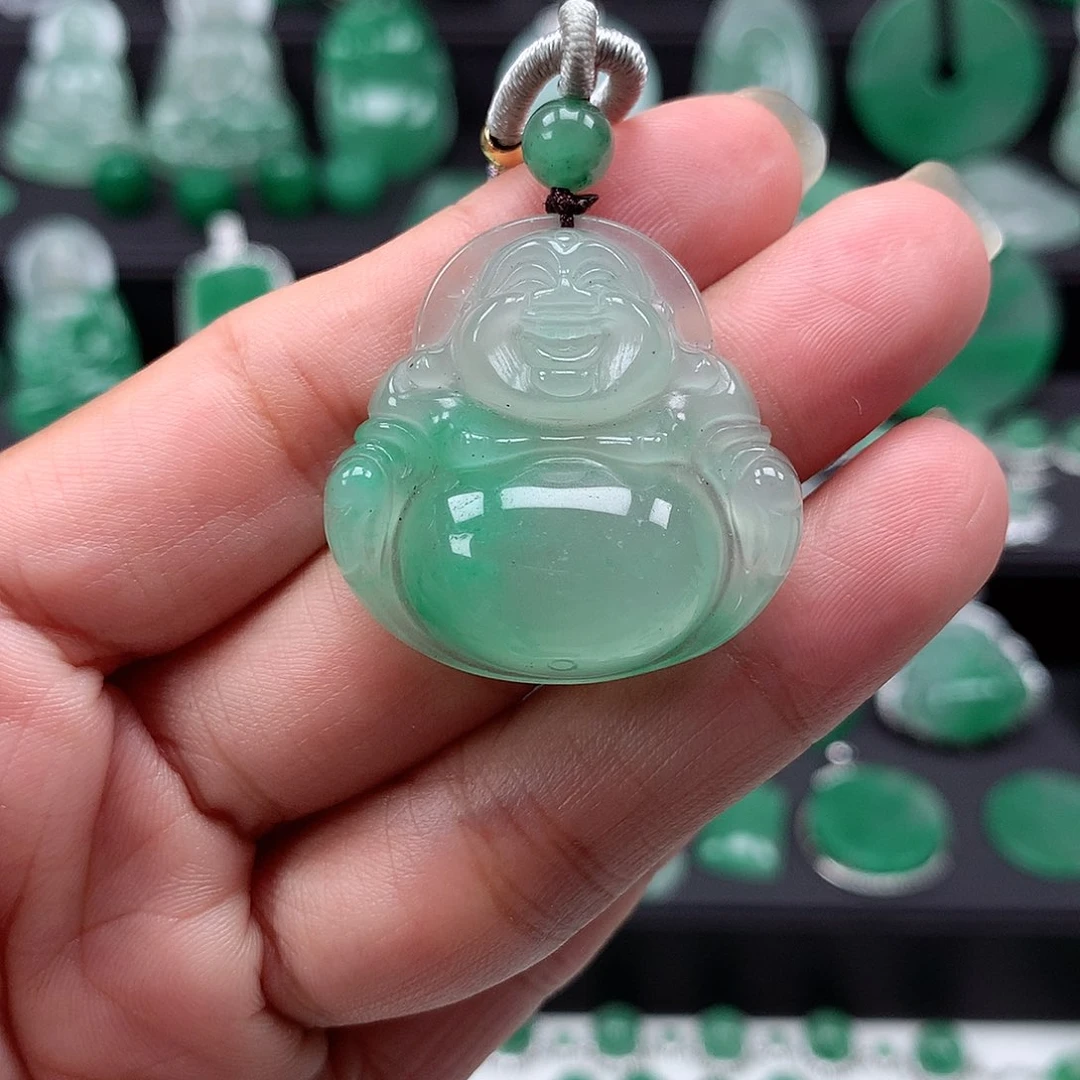 石英质玉（非洲翠）吊坠未镶嵌1*柒