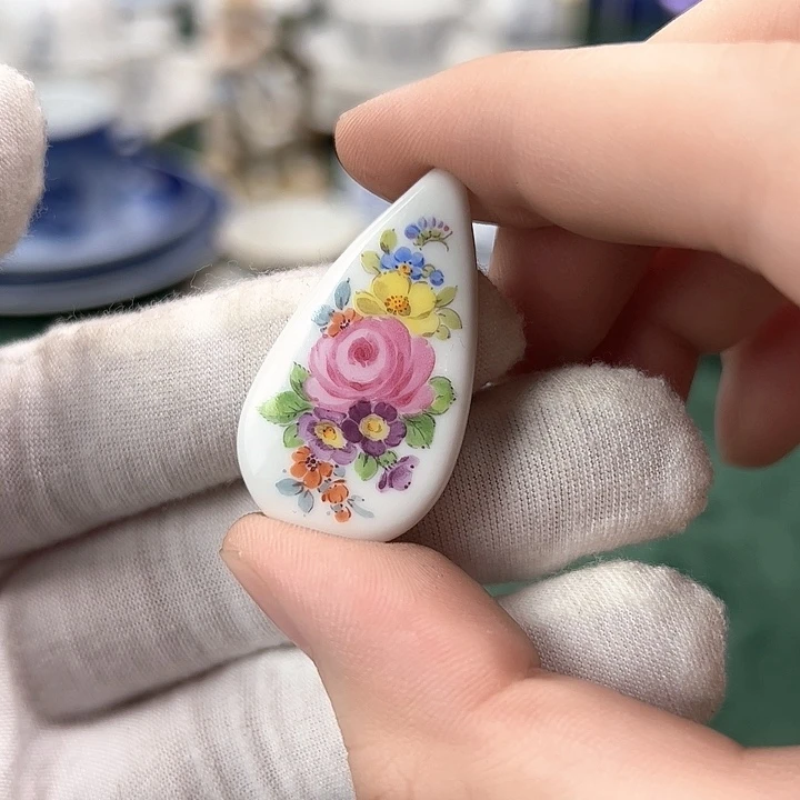 瓷片梅森一等4cm花卉首饰片