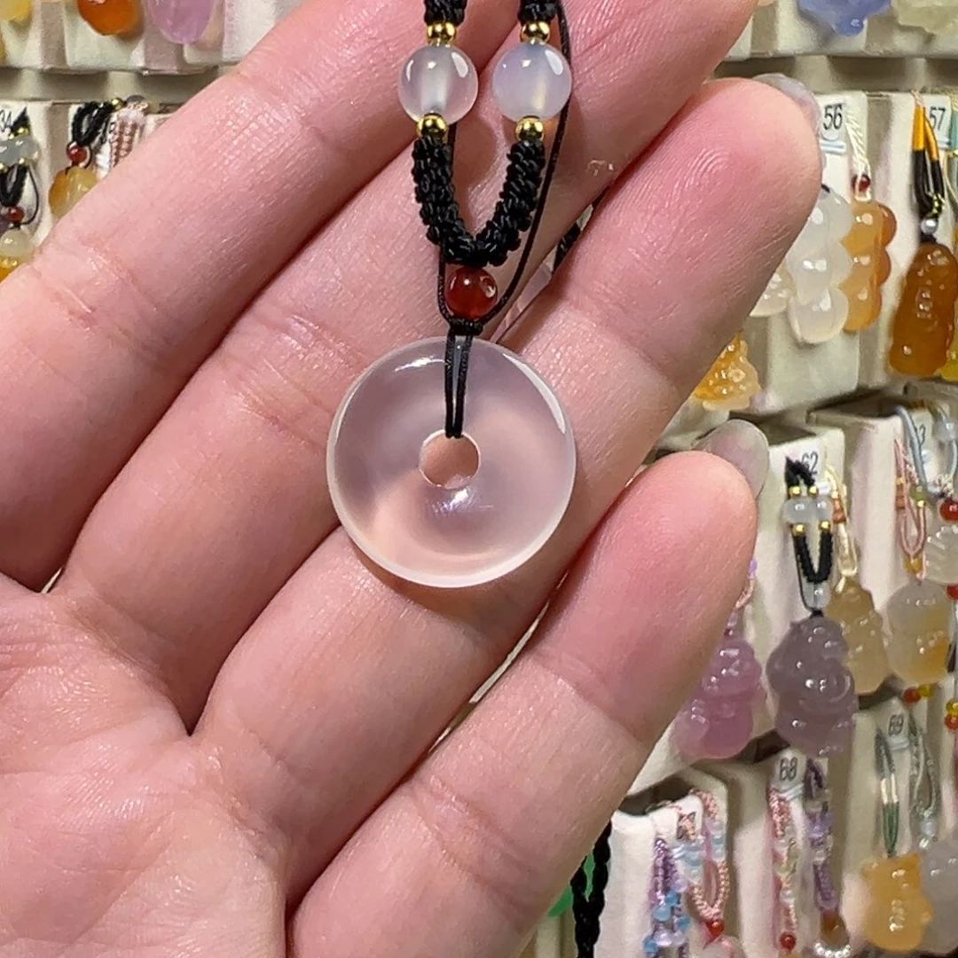 玛瑙/玉髓未镶嵌吊坠(赠链)