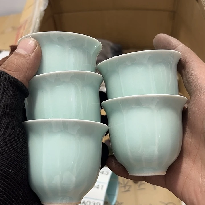 瓷片茶摆件工艺品摆件666