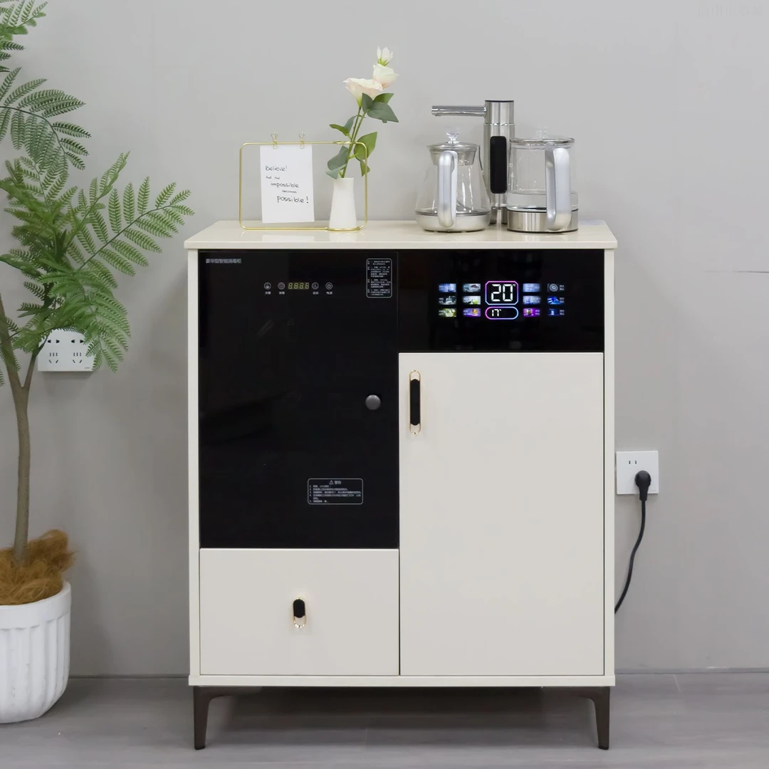 智能茶吧机2024新款家用实木高档全自动饮水机立式餐边消毒一体柜