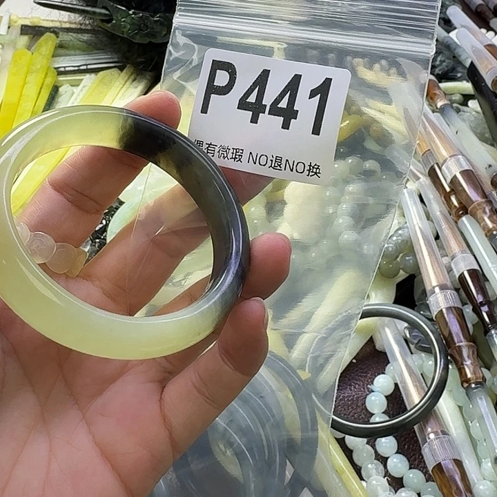 小***花蛇纹石玉合金发饰