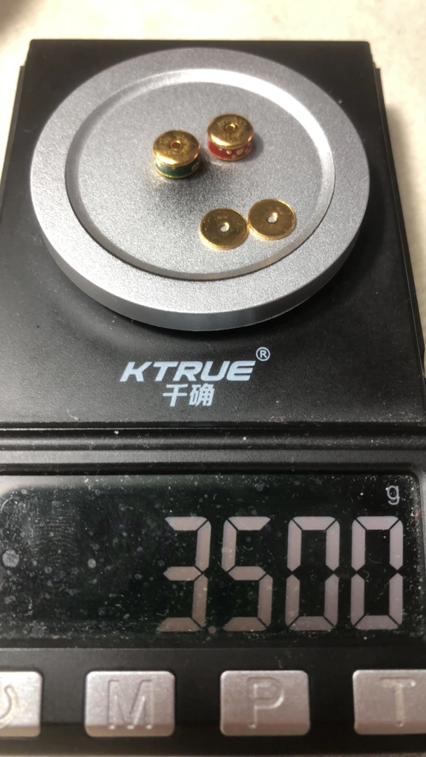 足金999珐琅药片黄金文玩配饰