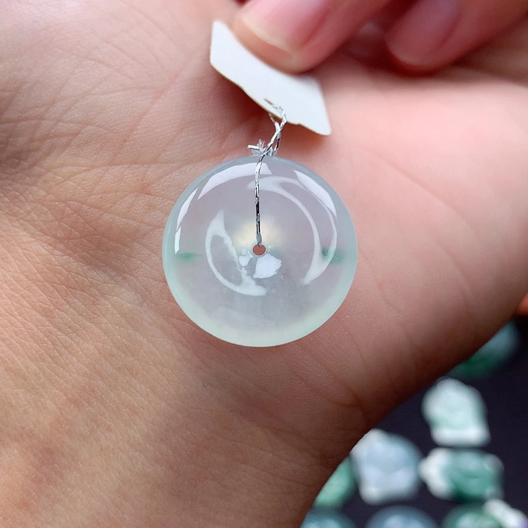 翡翠未镶嵌颈饰44 尺寸20-5.6