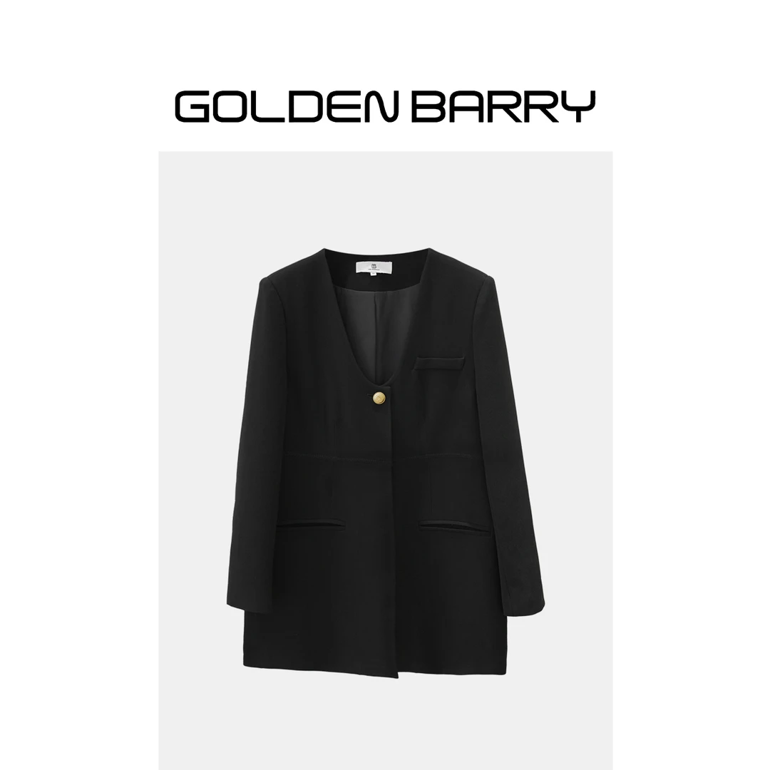 GOLDENBARRY【年终孤品】100043气质简约U形领西服