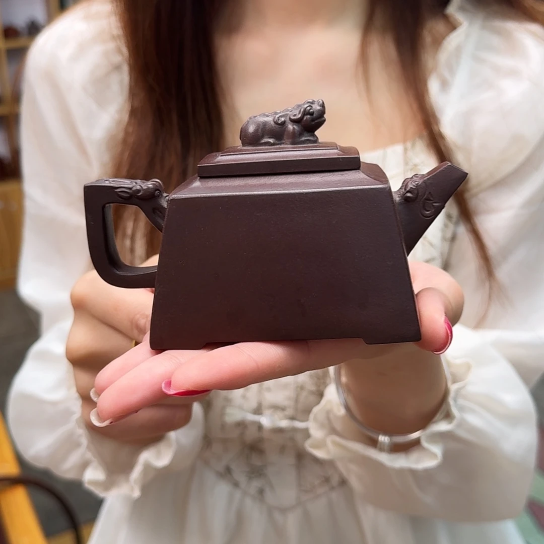 茶壶紫砂紫砂壶四方瑞兽260cc
