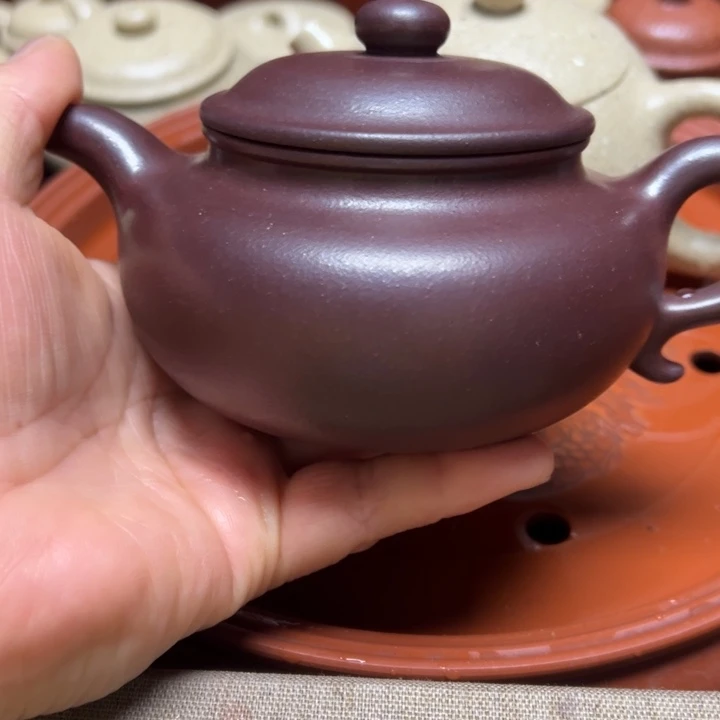 紫砂茶壶乙*奇宜兴原矿石红