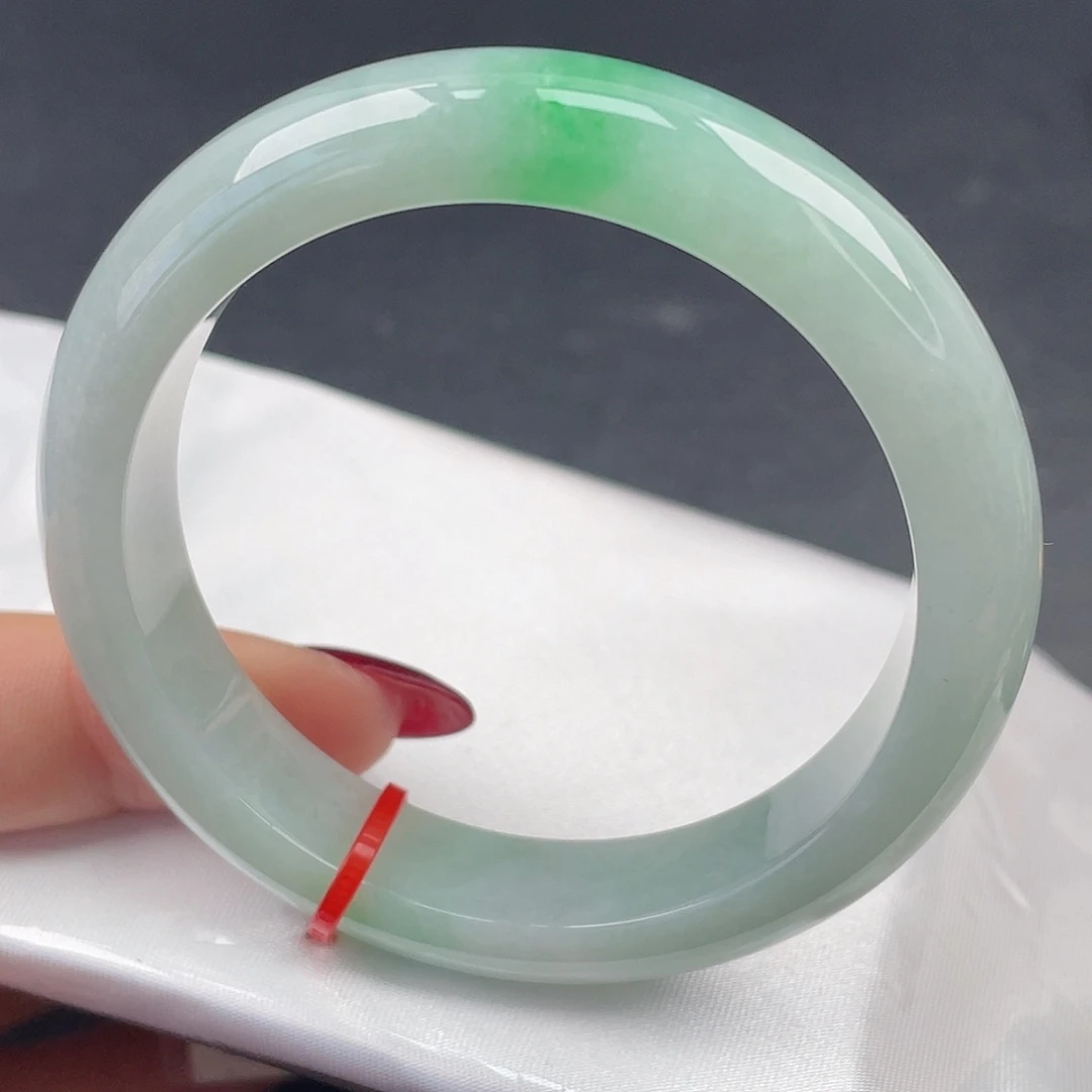 翡翠未镶嵌手镯53圈口