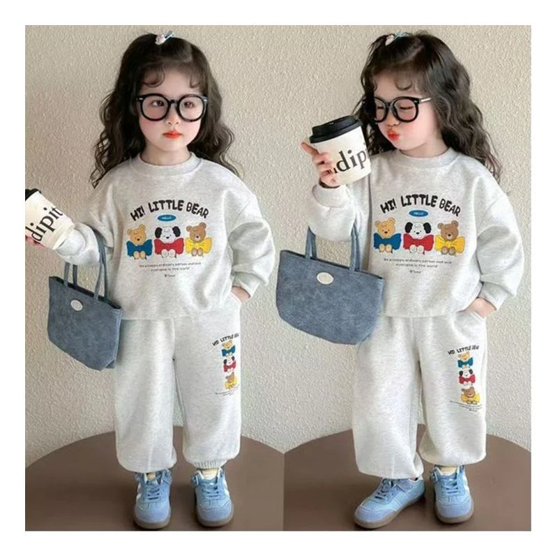 25女童秋季运动套装2025新款洋气时髦休闲两件套装春秋款卫衣裤子