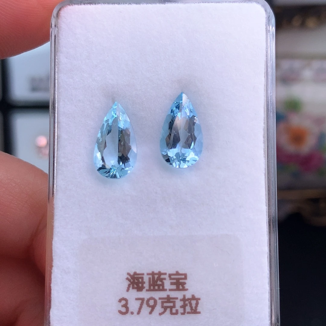 海蓝宝石裸石未镶嵌3.79