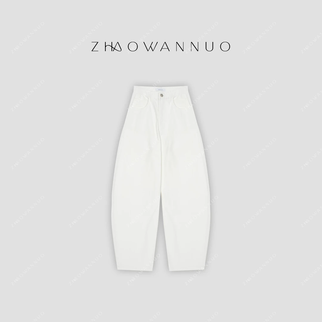ZHAO WANNUO 丨 微镰刀 介意慎拍白色休闲牛仔裤NC0747