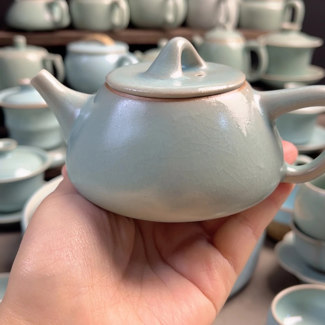 陶摆件瓷仿古釉石瓢壶原矿