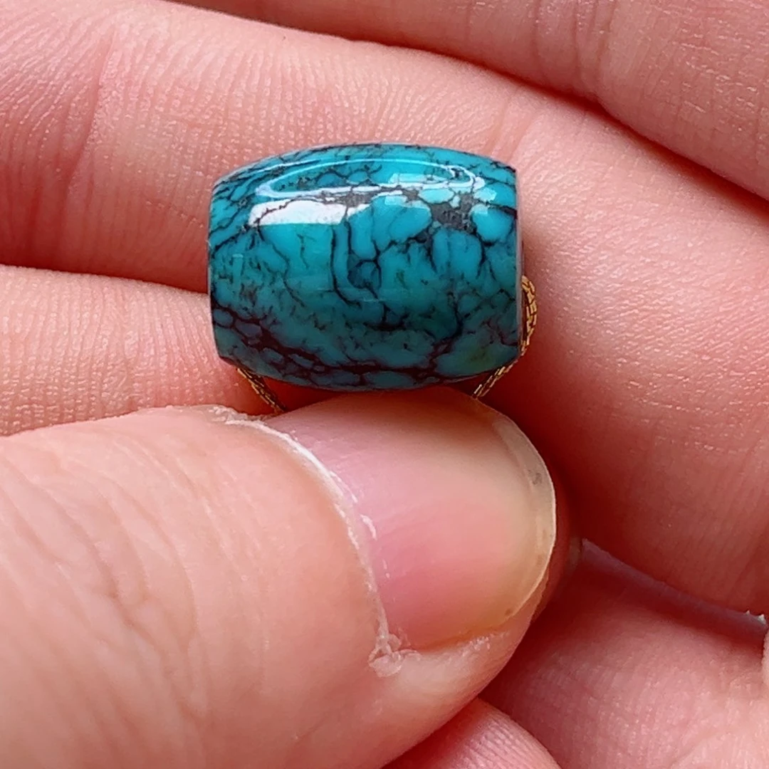 绿松石桶珠14.5未镶嵌