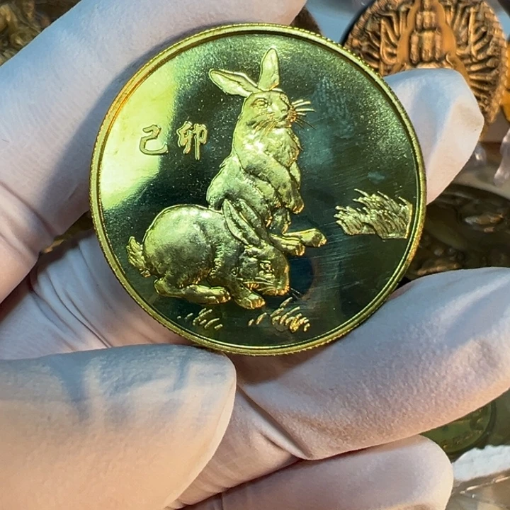 其他普通金属1999生肖兔纪念章沈阳造币厂