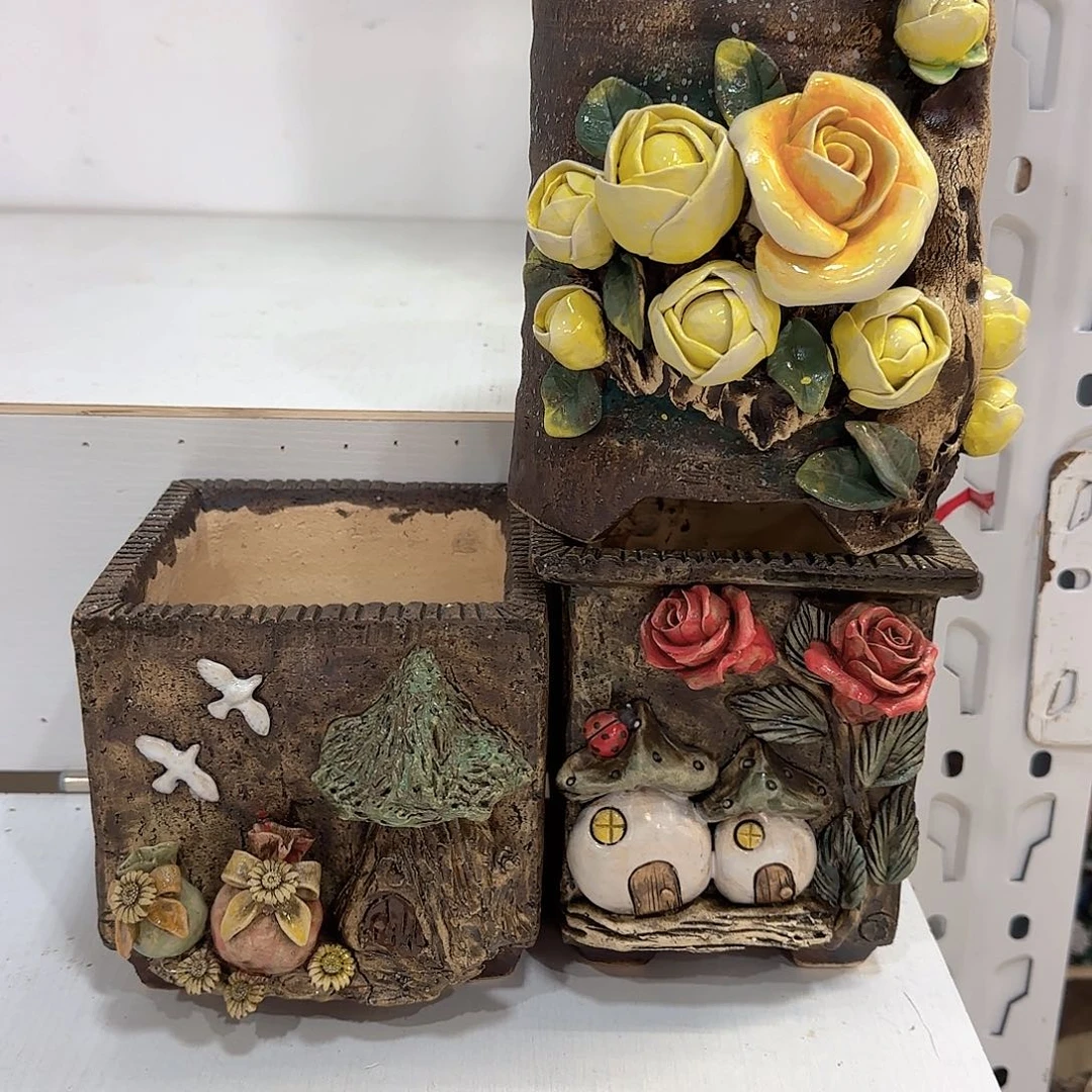 我***0本默花器麦饭石花盆