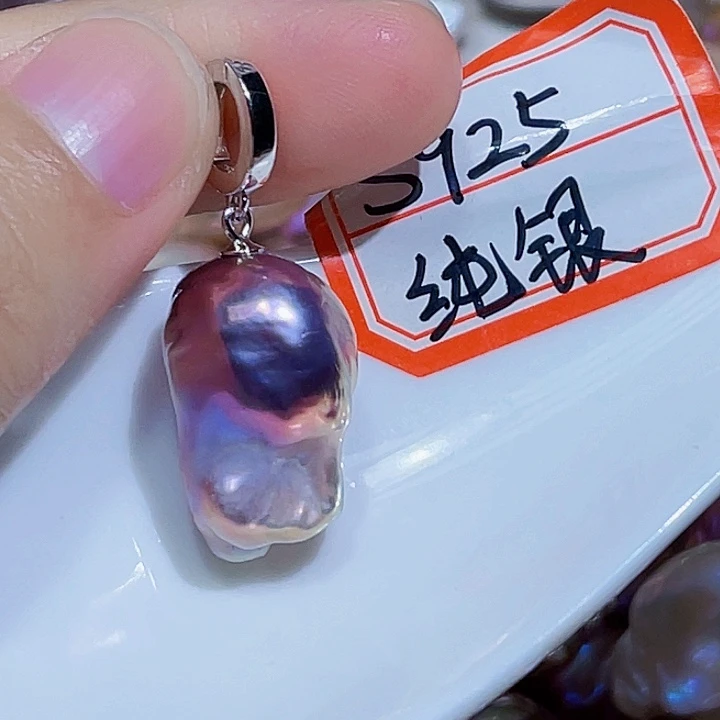 淡水珍珠银S925镶嵌颈饰