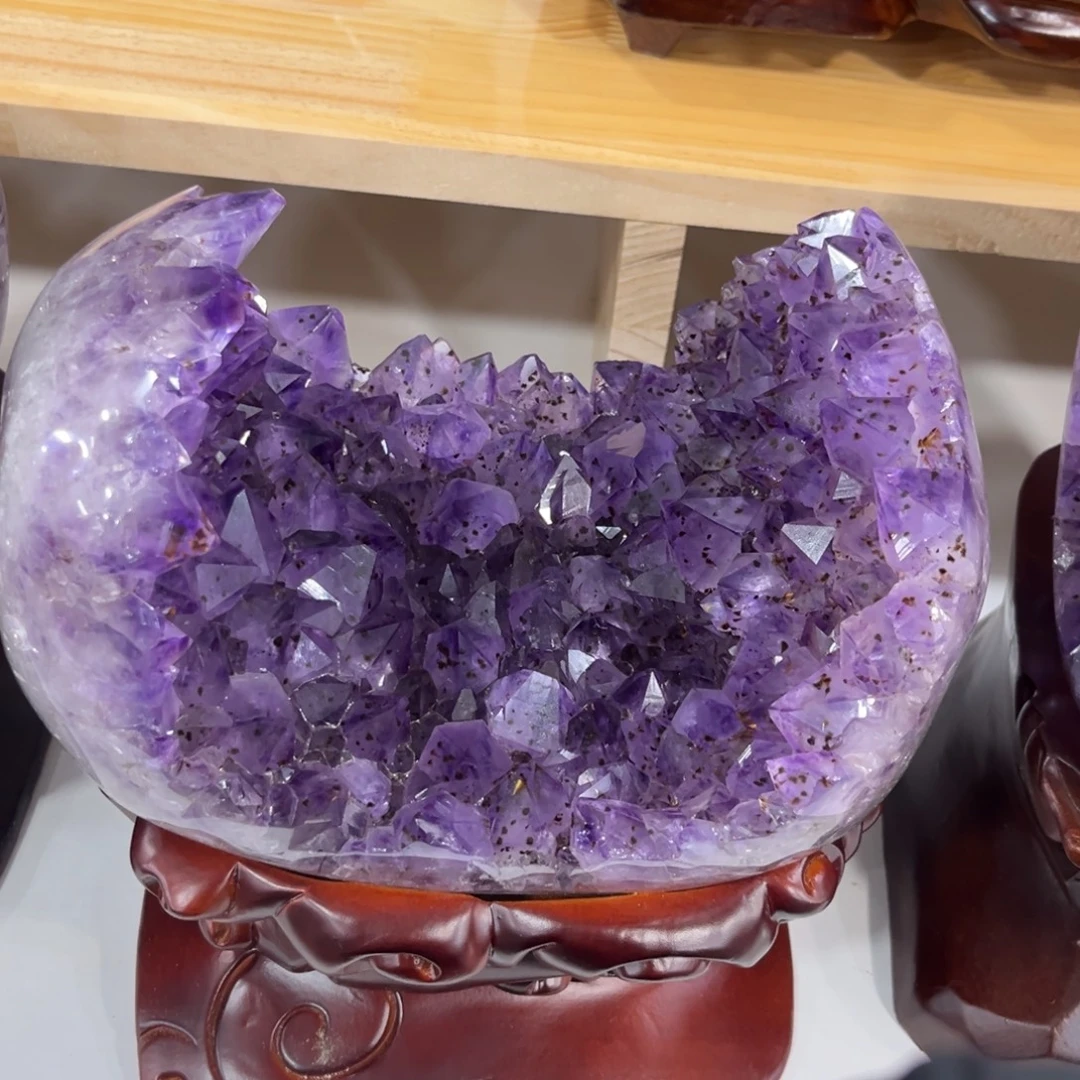 摆件紫晶未镶嵌水晶