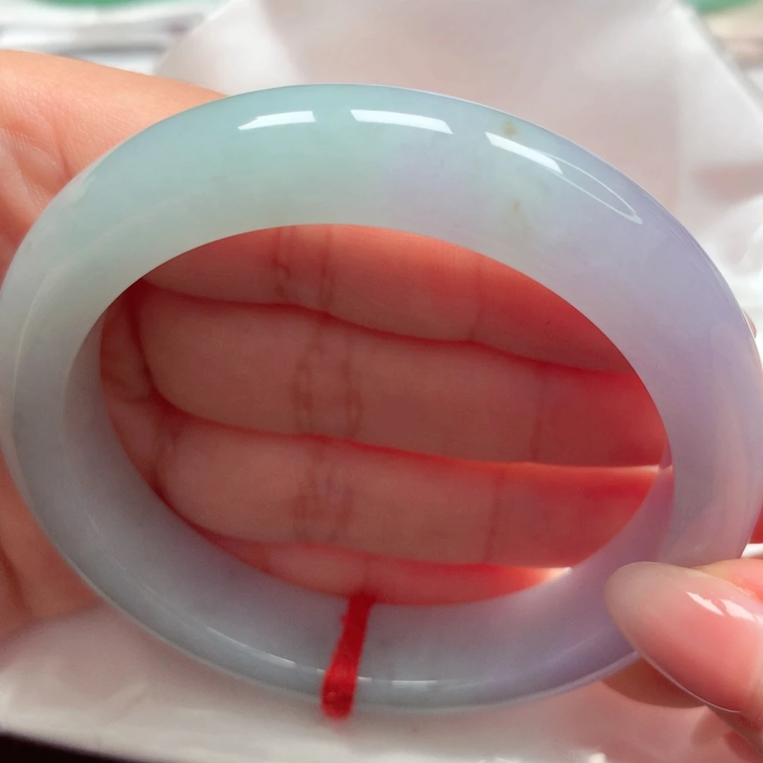 翡翠手镯未镶嵌冰胶春彩52完美