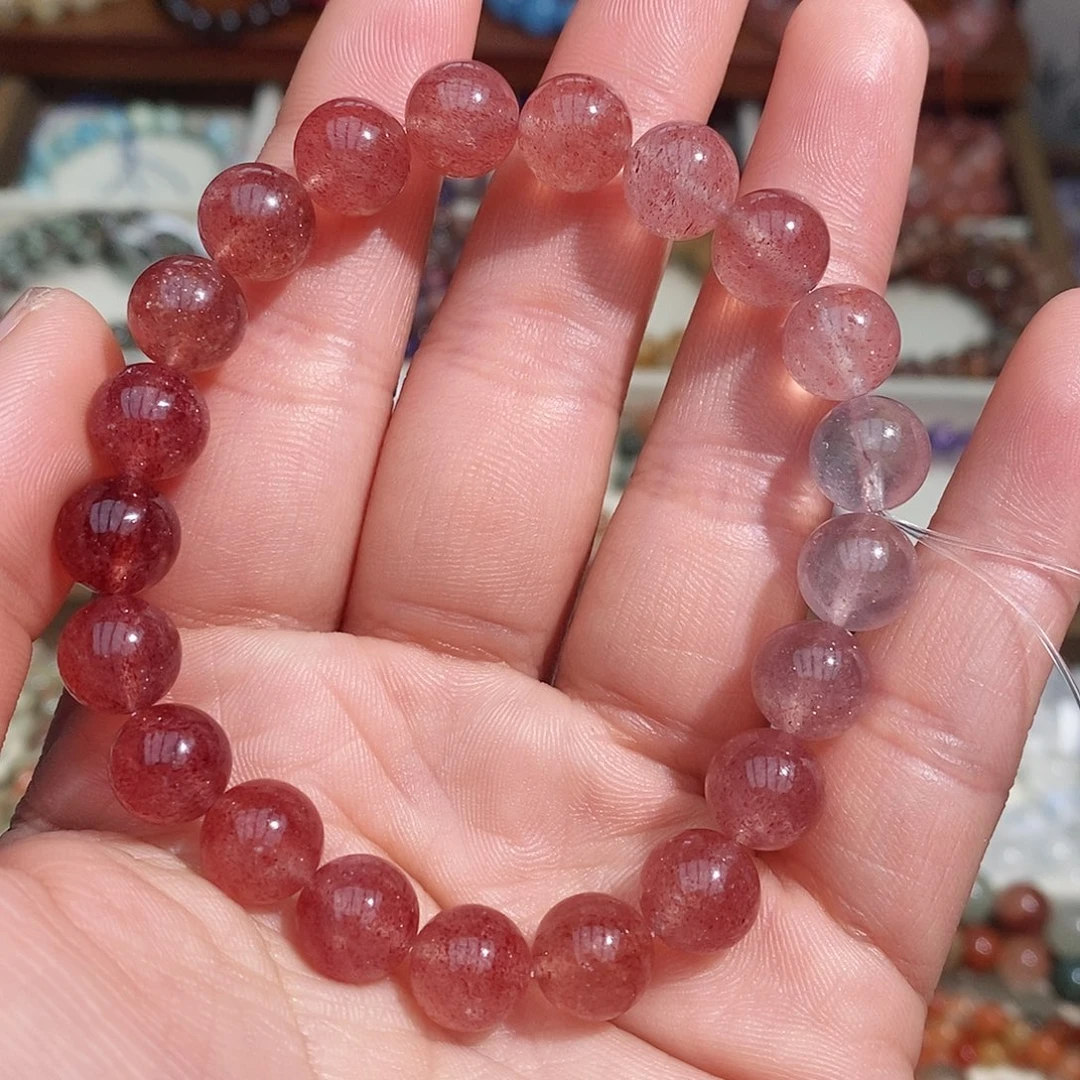 石英质玉手链未镶嵌草莓晶