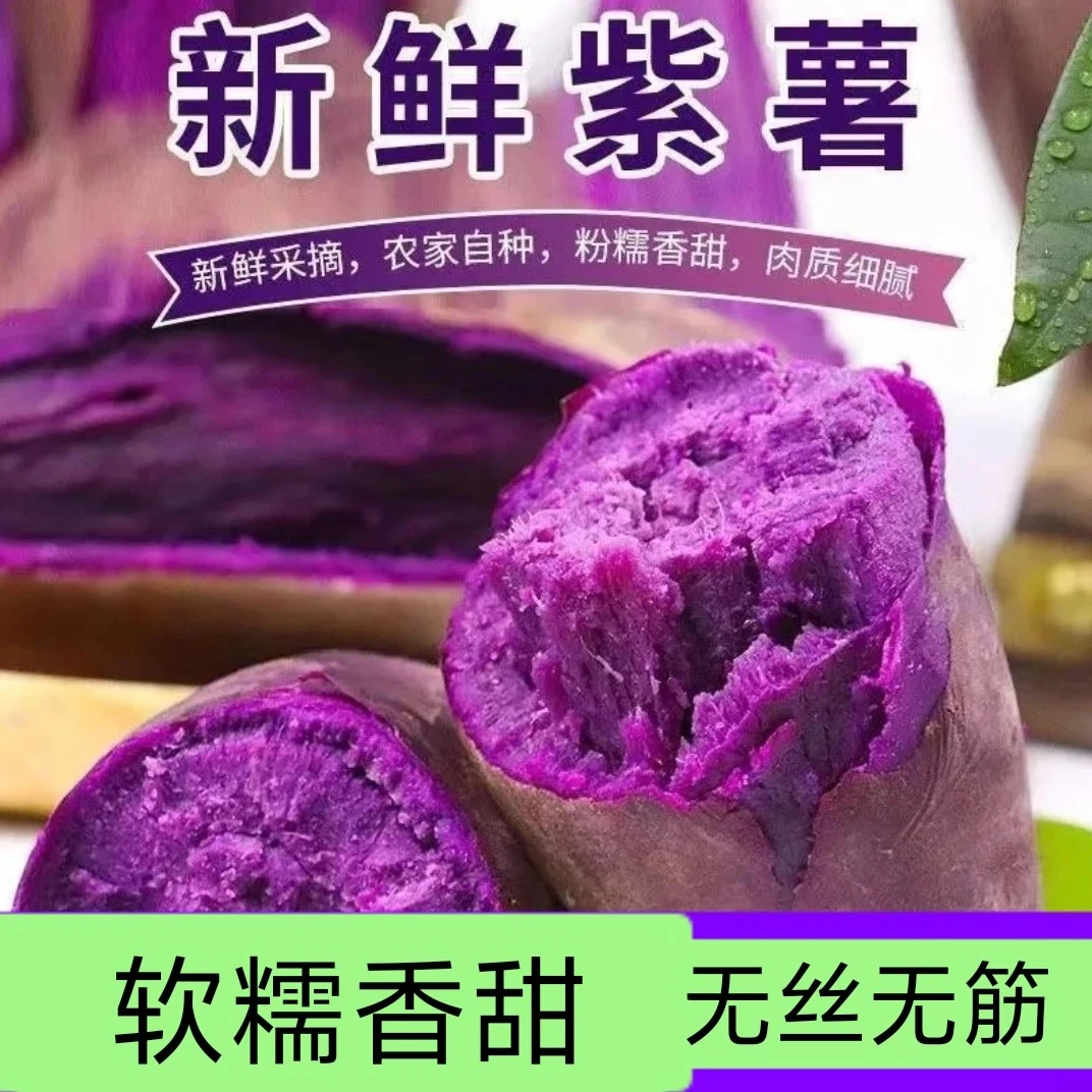 农家新鲜现挖紫薯软糯香甜5斤装
