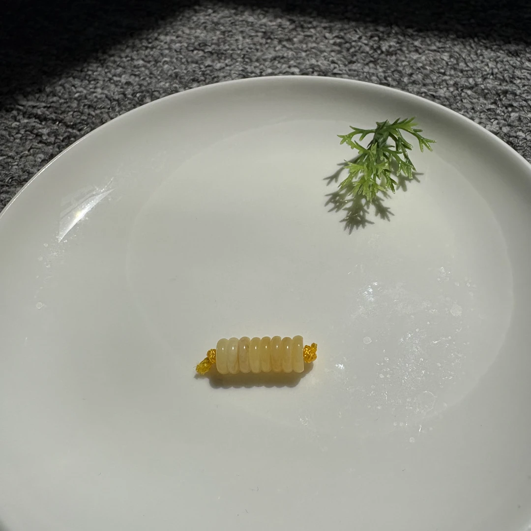 约6-8mm蜜蜡精工药片隔片