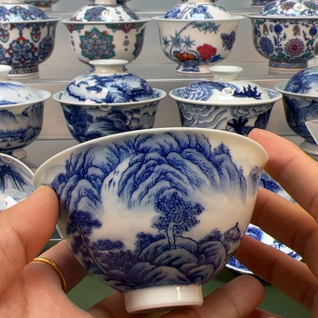 杯木木景德镇纯手绘茶具237