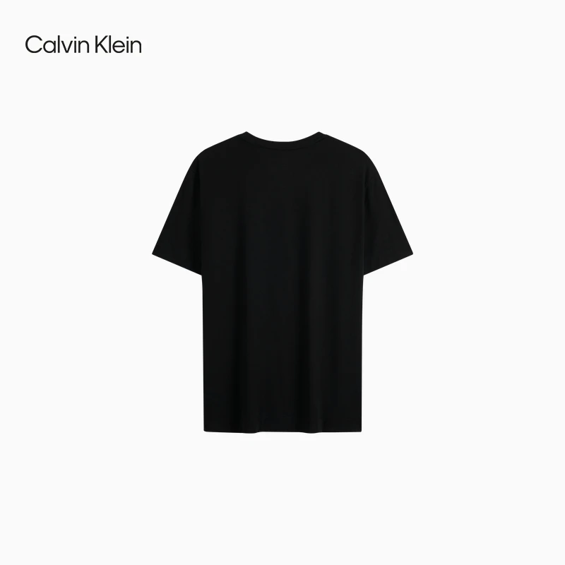 【吸湿速干】CK运动25春夏男士重影印花透湿跑步短袖GMS5K183