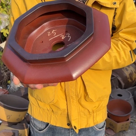 紫砂花盆特价包邮送盒