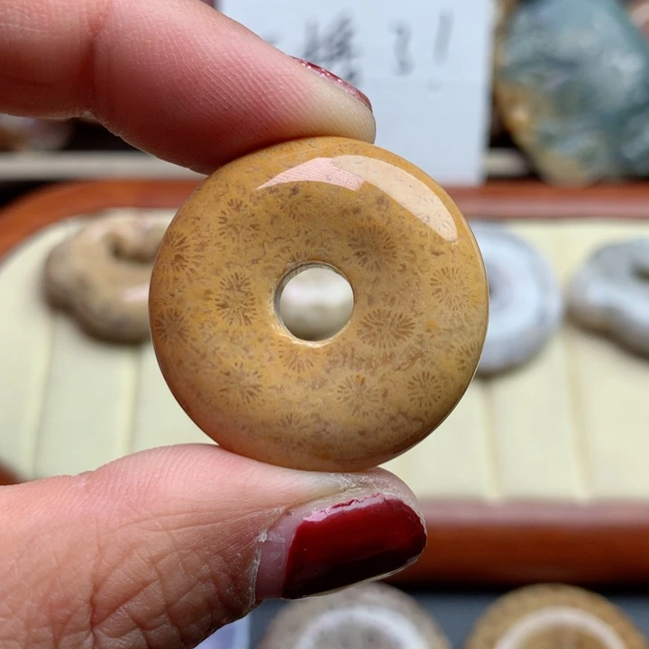 硅化珊瑚（珊瑚玉）颈饰未镶嵌