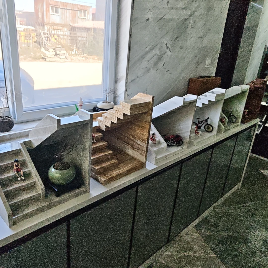 爵士白楼梯小样定制，您的签单好帮手