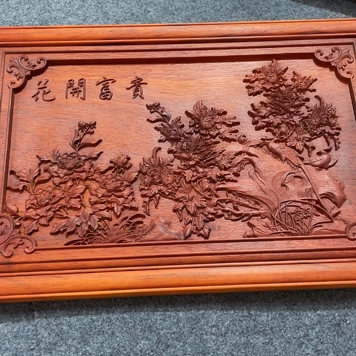 命***你非洲紫檀（红花梨）花开富贵