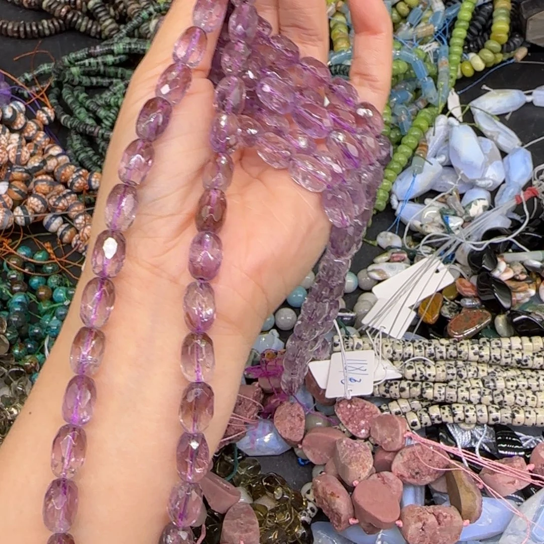 玛瑙/玉髓合金珠宝半成品S**?紫水晶拍两59发一条